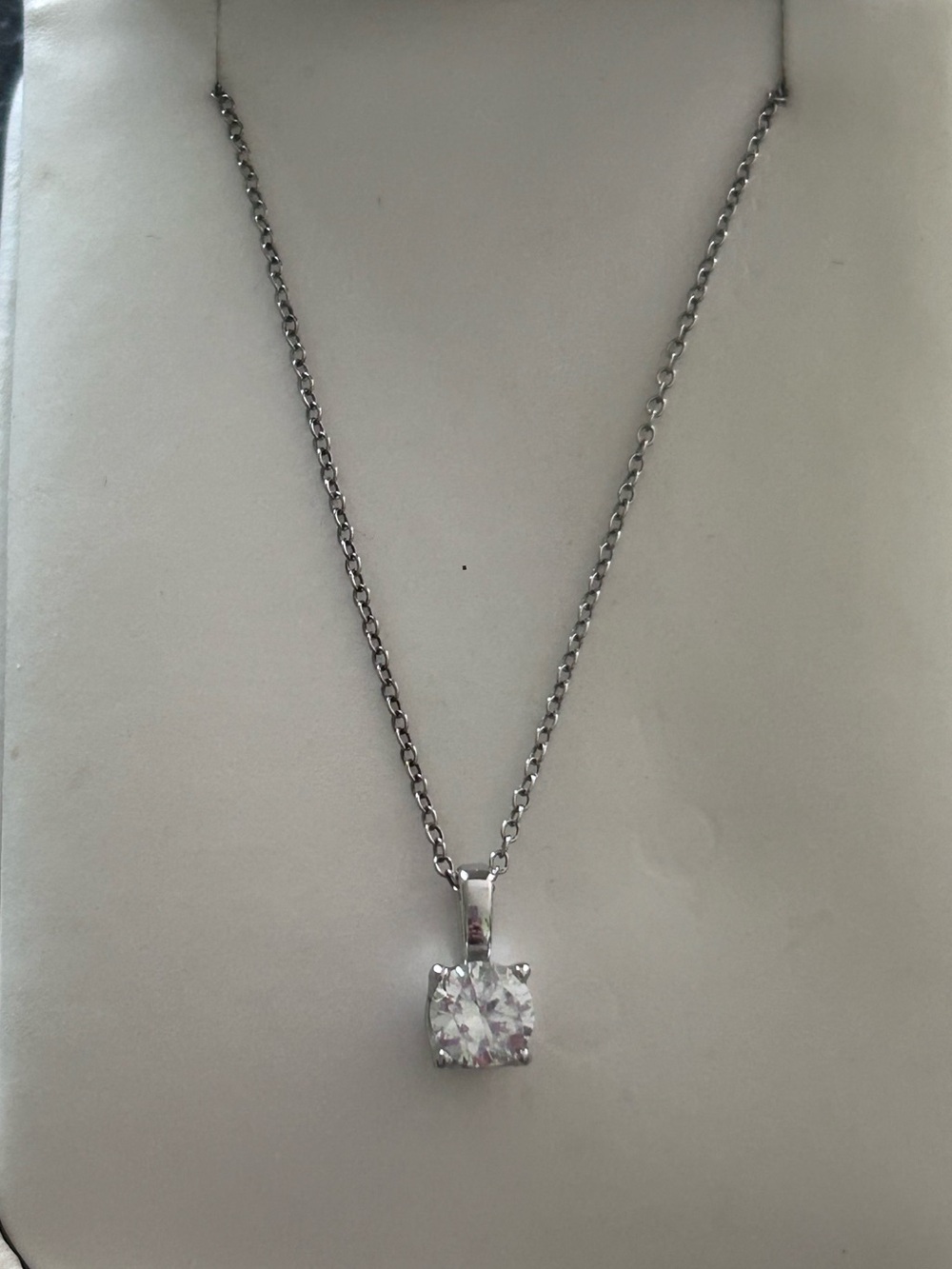 Never worn Brodkey’s CZ Pendant With 925 Chain Silver Cubic Zirconia